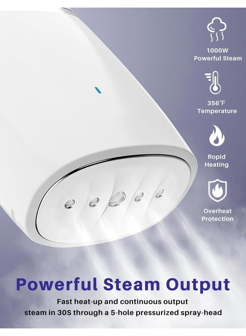 Caseeto Portable clothes steamer, foldable and heat resistant steam steamer, 1,000 W, high power, mini iron for clothes, travel, home