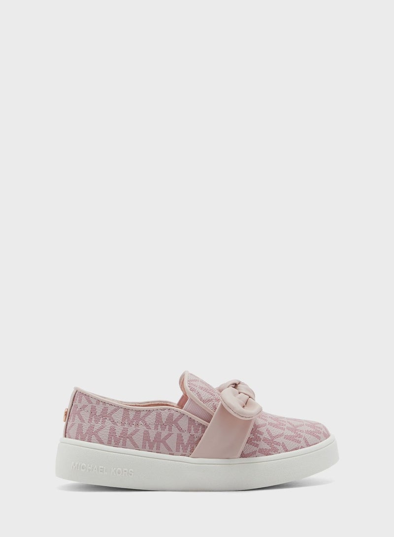 Youth Jem Bow Low Top Slip On Sneakers