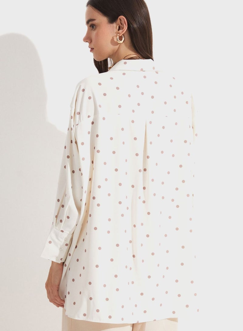 Printed Button Down Shirt