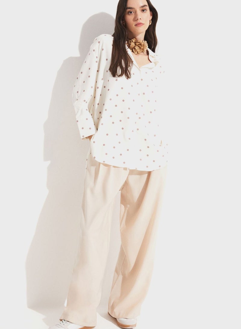 Printed Button Down Shirt