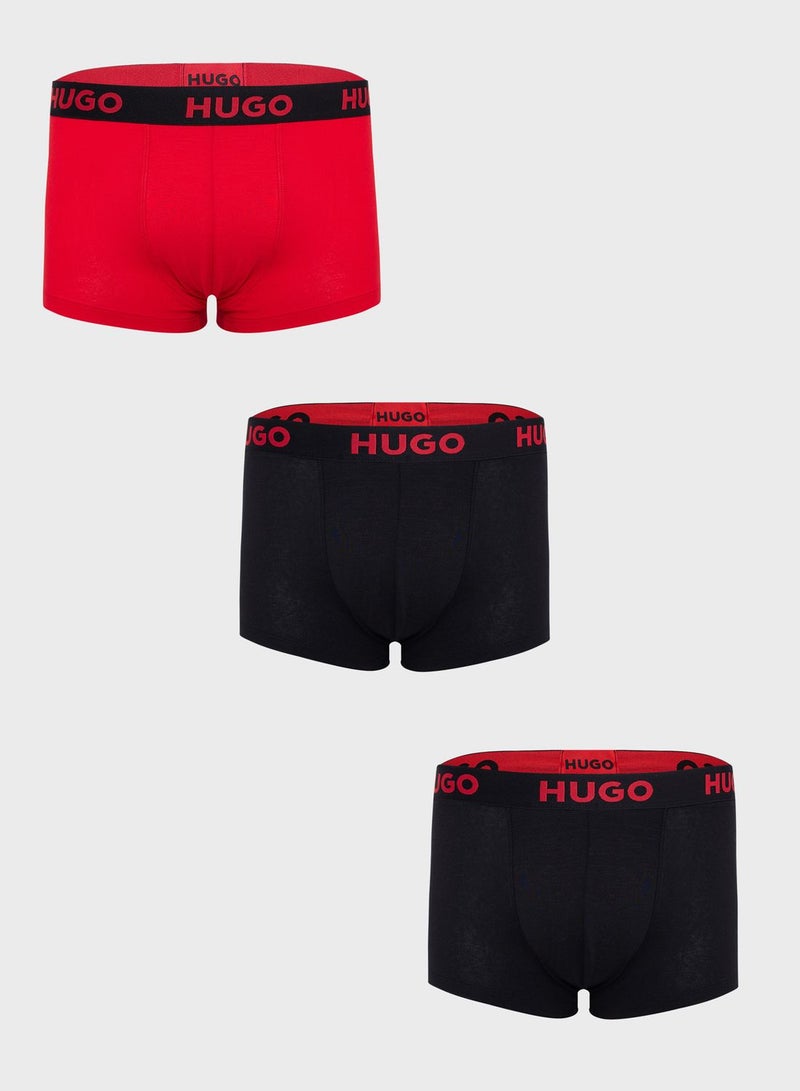 3 Pack Logo Band Trunks