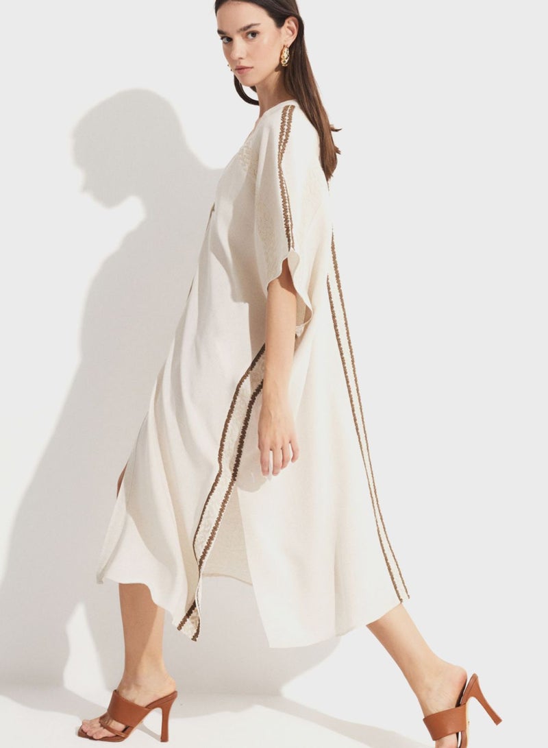 V-Neck Side Slit Tunic