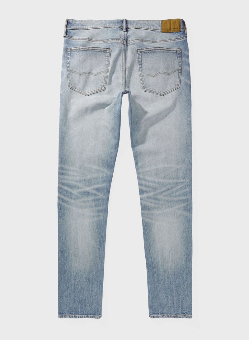 Light Wash Slim Fit Jeans