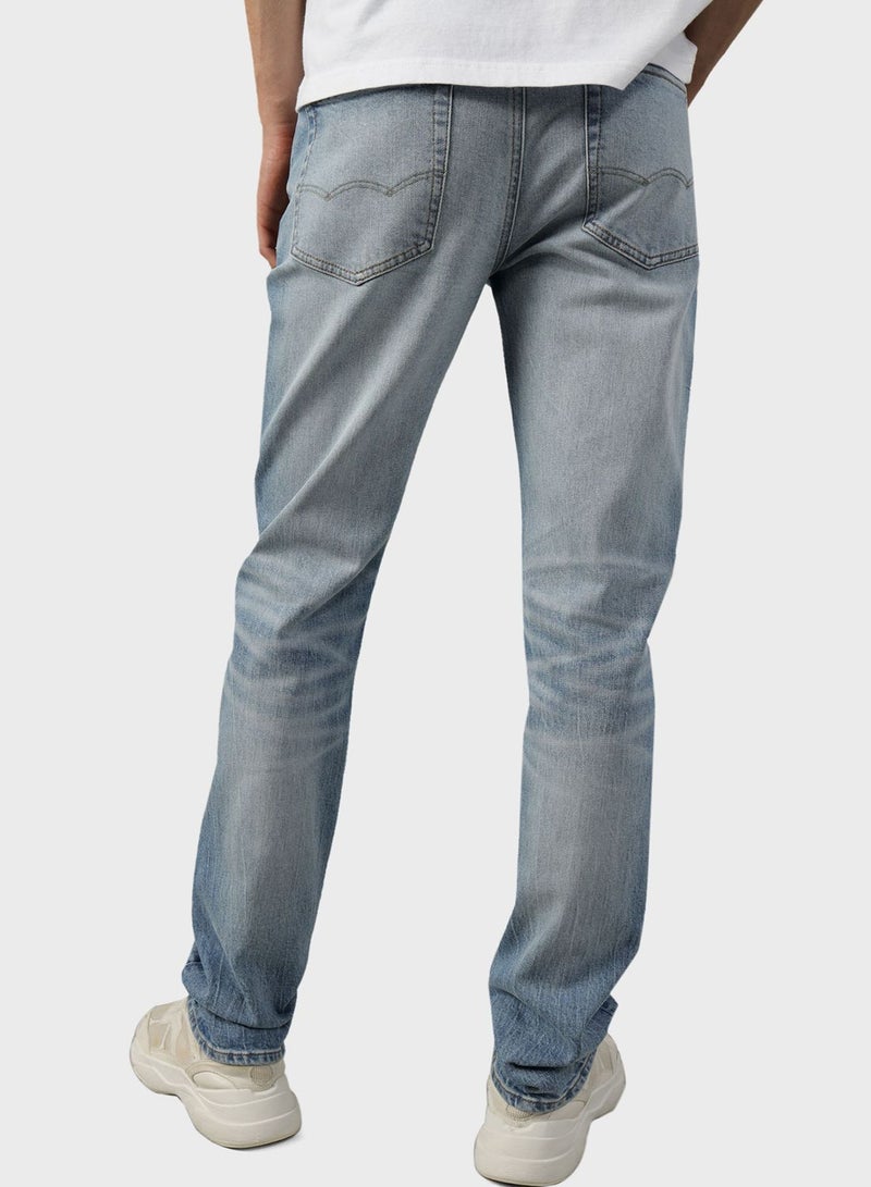 Light Wash Slim Fit Jeans