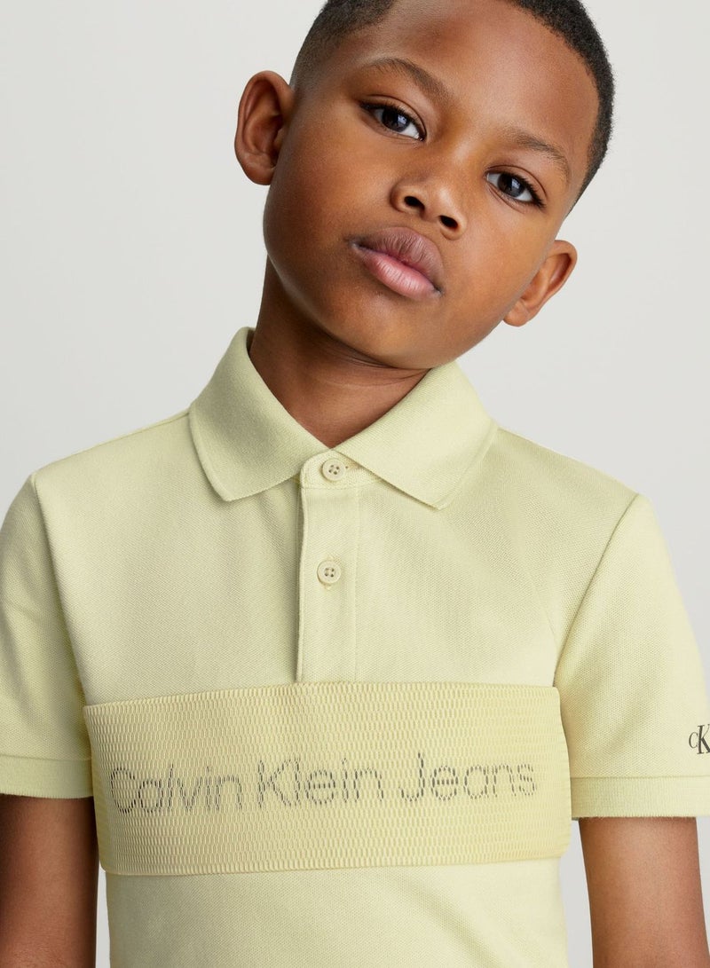 Kids Layered Mesh Polo