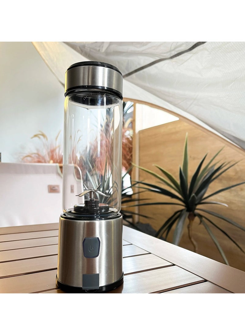 Portable Blender Cup, Electric USB Juicer Blender, Mini for Shakes and Smoothies, Juice,380ml, Six Blades Great Mixing, Light