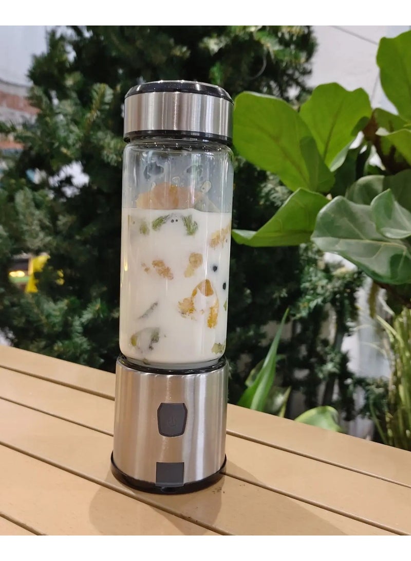 Portable Blender Cup, Electric USB Juicer Blender, Mini for Shakes and Smoothies, Juice,380ml, Six Blades Great Mixing, Light