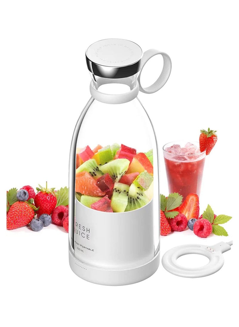 Portable USB Rechargeable Blender, Silver, 350ml Capacity
