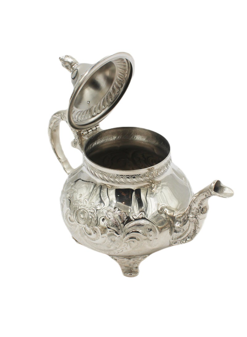 Moroccan Arabic Traditional Silver Plated Tea Pot 24 X 21 cm