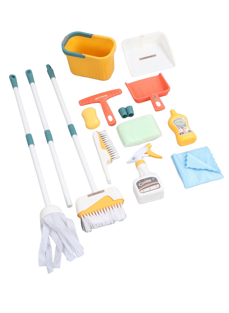 Children's Cleaning Toy Set, Detachable Children's Cleaning Toys - Broom, Mop, Brush, Dustpan, Bucket, Rag Housekeeping Set