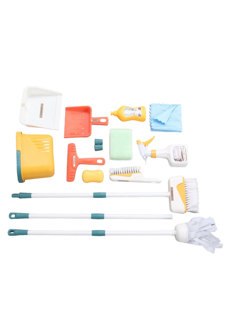 Children's Cleaning Toy Set, Detachable Children's Cleaning Toys - Broom, Mop, Brush, Dustpan, Bucket, Rag Housekeeping Set