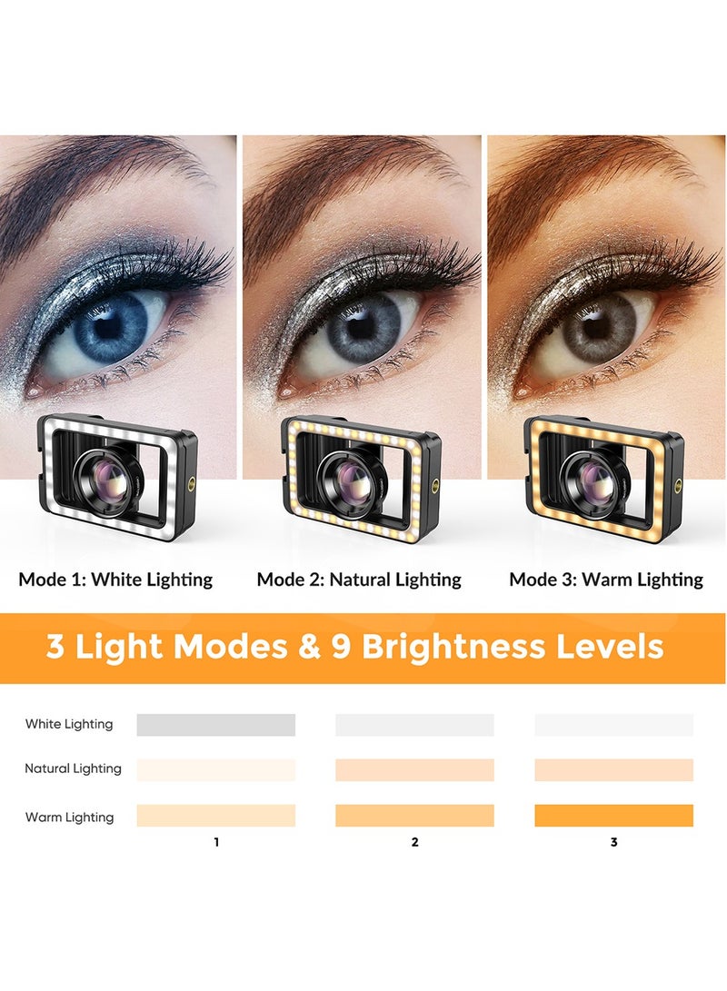 New Upgraded 4k HD 100mm macro lens With LED Fill Light Universal Clamp Micro Lenses for Samsung all smartphones