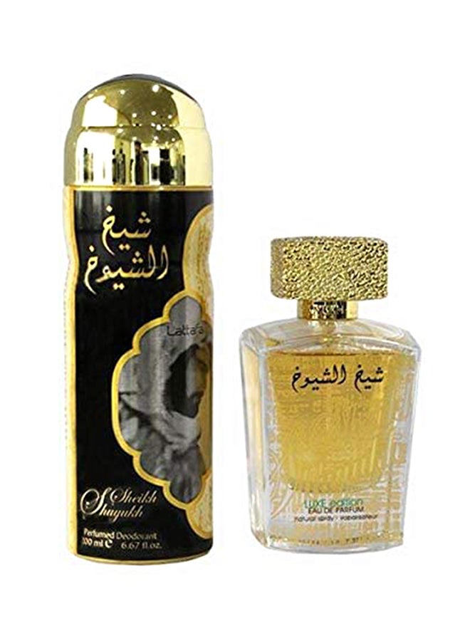 Sheikh Al Shuyukh Luxe Edition Gift Set EDP And Deodorant 100ml + 200ml