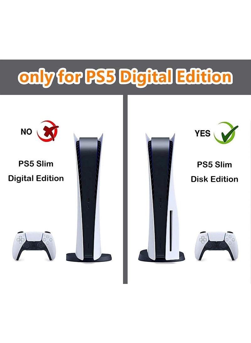 Skin for PlayStation 5 Slim Disc Version, Sticker for PS5 Vinyl Decal Cover for Playstation 5 Controller, Full Wrap Skin Protective Film Sticker Compatible with PS5 Slim Disk Edition (E)