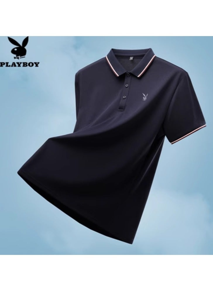 Playboy High End Summer Pure Cotton Polo Shirt Men's Short Sleeves
