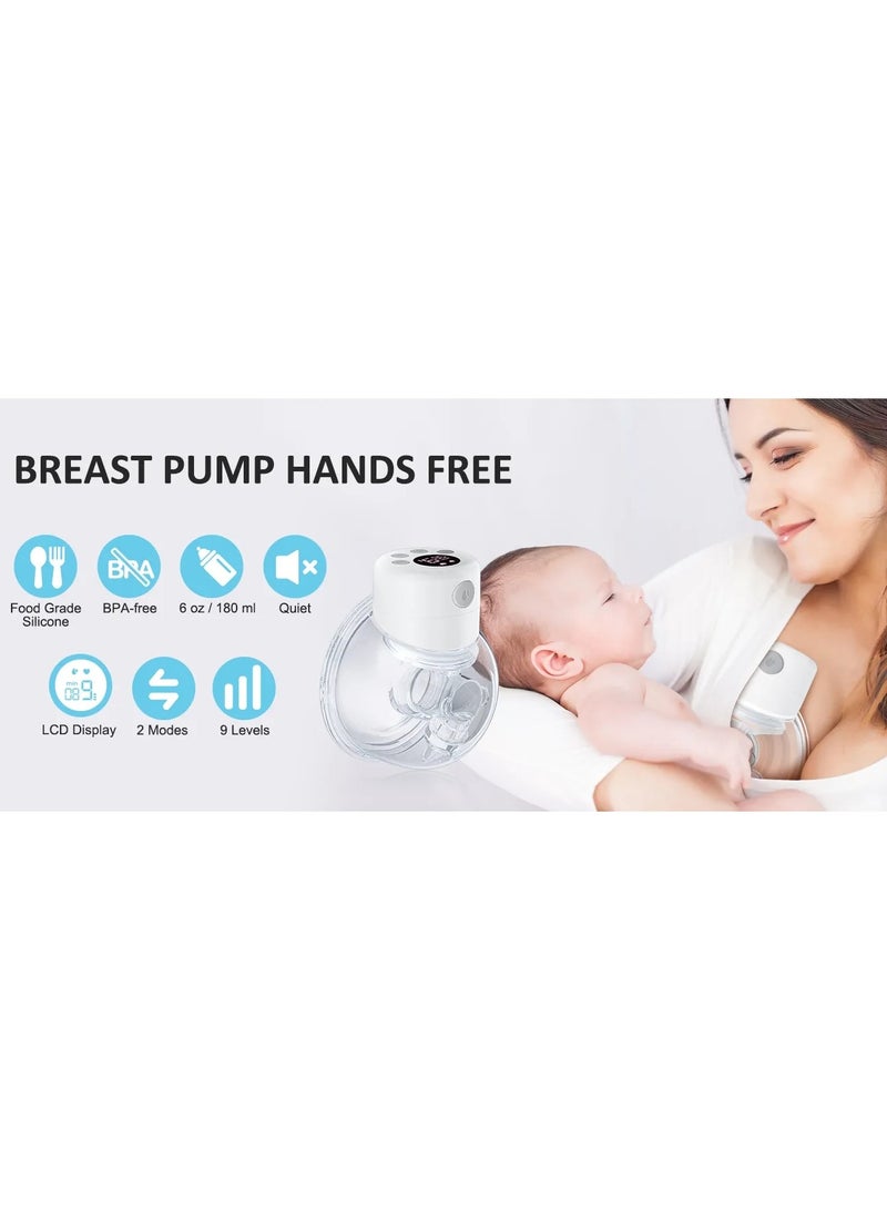 S12 Hands Free Electric Breast Pumps Mother Milk Extractor Portable Breast Pump Wearable Wireless Breastpump (24MM Double)