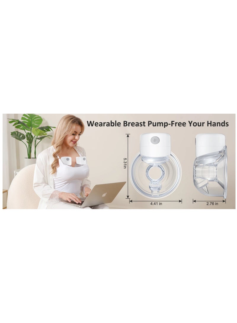 S12 Hands Free Electric Breast Pumps Mother Milk Extractor Portable Breast Pump Wearable Wireless Breastpump (24MM Double)