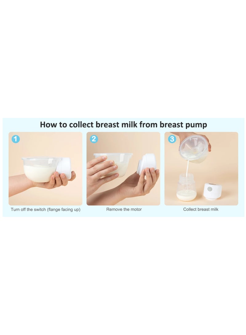 S12 Hands Free Electric Breast Pumps Mother Milk Extractor Portable Breast Pump Wearable Wireless Breastpump (24MM Double)