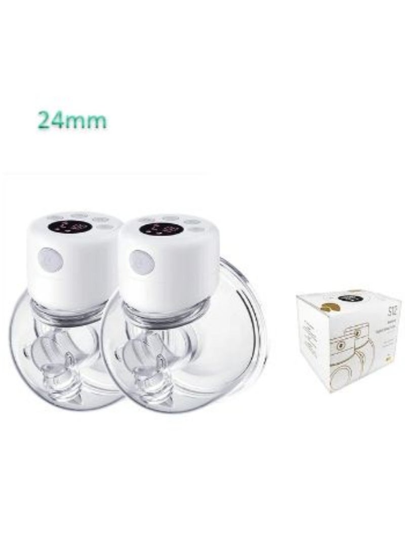 S12 Hands Free Electric Breast Pumps Mother Milk Extractor Portable Breast Pump Wearable Wireless Breastpump (24MM Double)