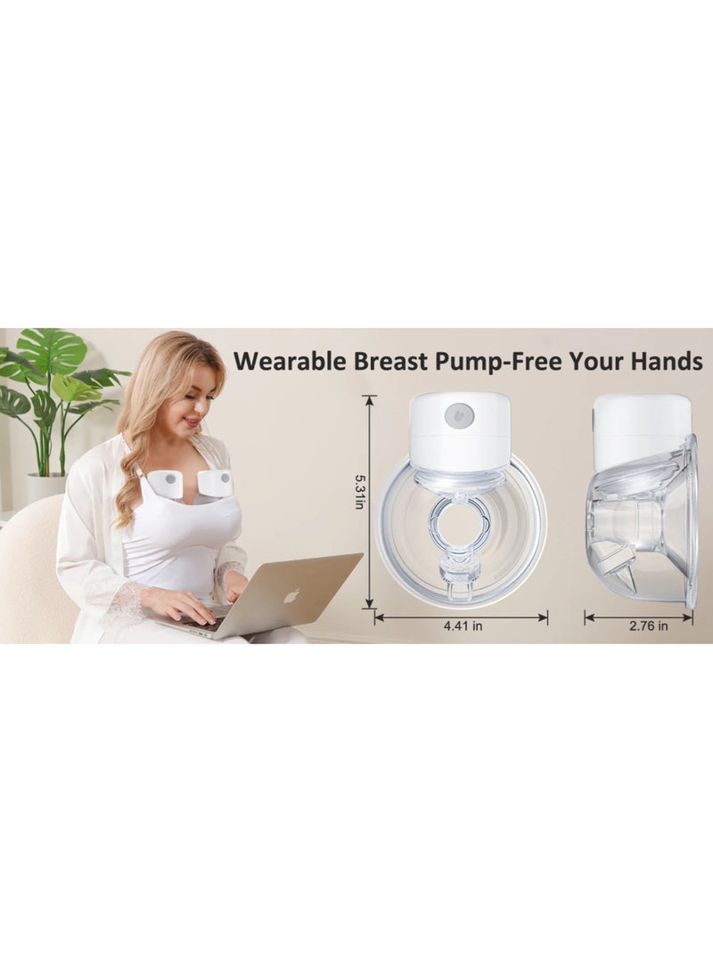 S12 Hands Free Electric Breast Pumps Mother Milk Extractor Portable Breast Pump Wearable Wireless Breastpump (27MM Single)