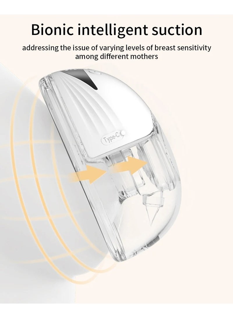 Wearable Breast Pump Hands Free Electric Breast Pumps Comfort Milk Collector Lightweight with LED Display 4 Modes & 12 Levels