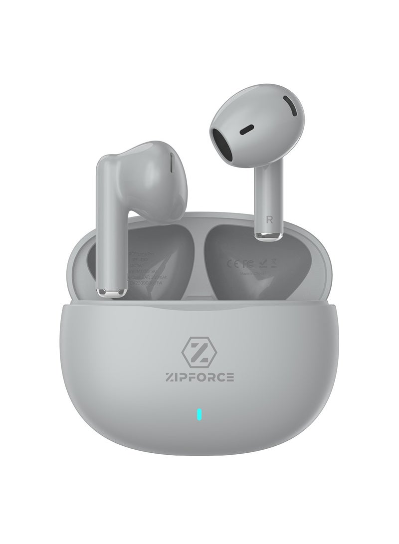 ZIPFORCE True Wireless Earbuds, In-Ear Bluetooth 5.3 Headphones 4-Mics ENC Clear Call, Bluetooth Earbuds Touch Control, IPX6 Waterproof TWS, Light-Weight Earphones