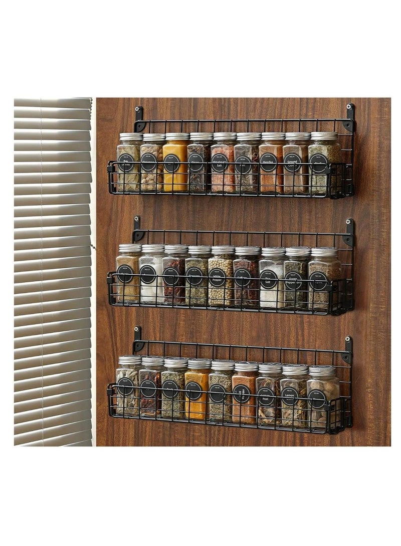 24Pcs Spice Jars with Labels - Glass Spice Jars with Shaker Lids, Minimalist Spice Labels Stickers, Collapsible Funnel, 4oz Seasoning Containers