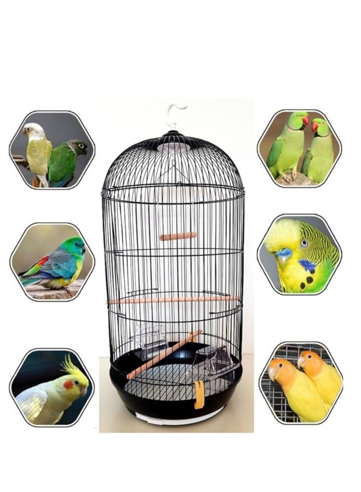 Bird Cage Large Food Container Swing and Wood Stick Suitable for Small and Medium Parrots Such as Conure Parakeet Budgerigar Fischer Lovebird Cockatiel Canary Gold Finch