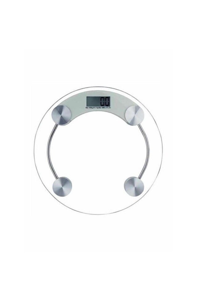 Round Digital Weight Scale 180Kg Clear/Silver