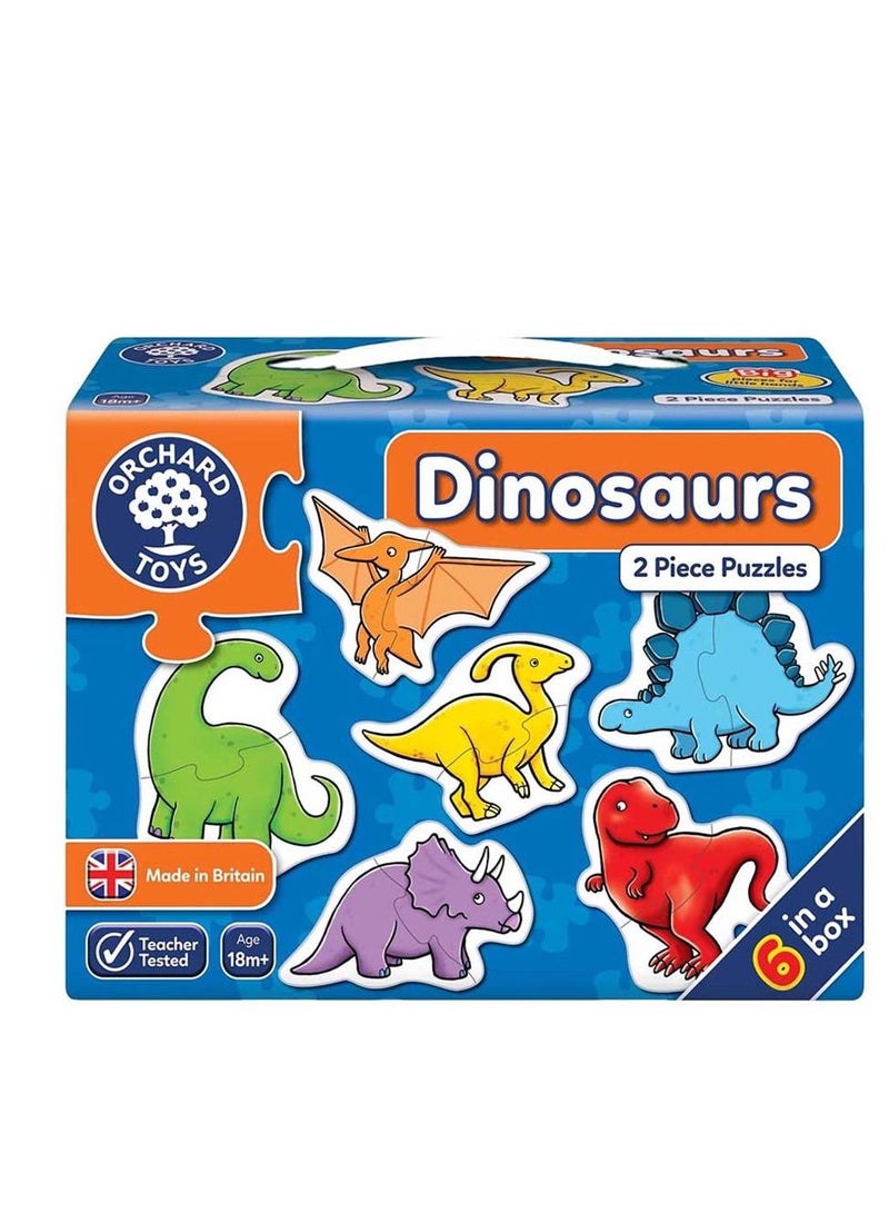 Dinosaurs 2 Piece Puzzle