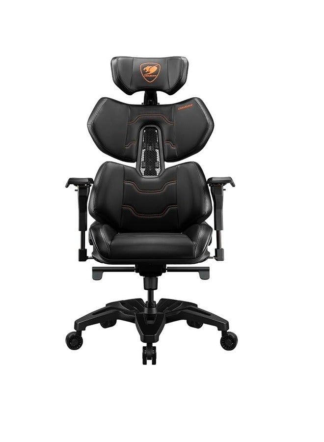Cougar CGR-TER Terminator Gaming Chair, With Unique Mechanical Aesthetics, Flexible PAFRP Backrest, Lumbar Support Design, Hyper-Dura Leatherette, Ventilated Backrest, Black