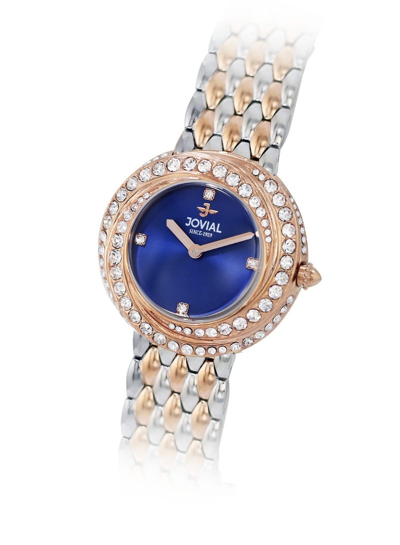 JOVIAL 1662 LAMQ04ZE Women's Fashion Stainless Steel watch, 35mm, Blue