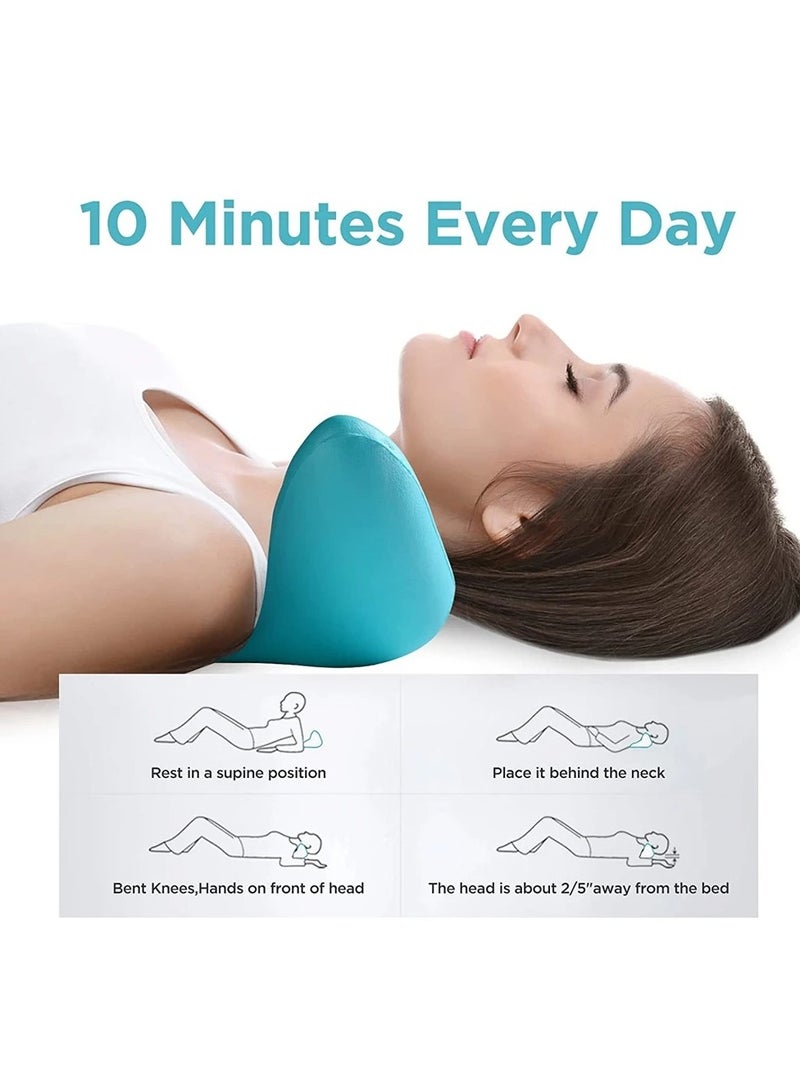 Neck And Shoulder Relaxer, Portable Cervical Spine Massager, Safe And Comfortable Chiropractic Pillow, Cervical Traction Device For Pain Relief And Cervical Spine Alignment