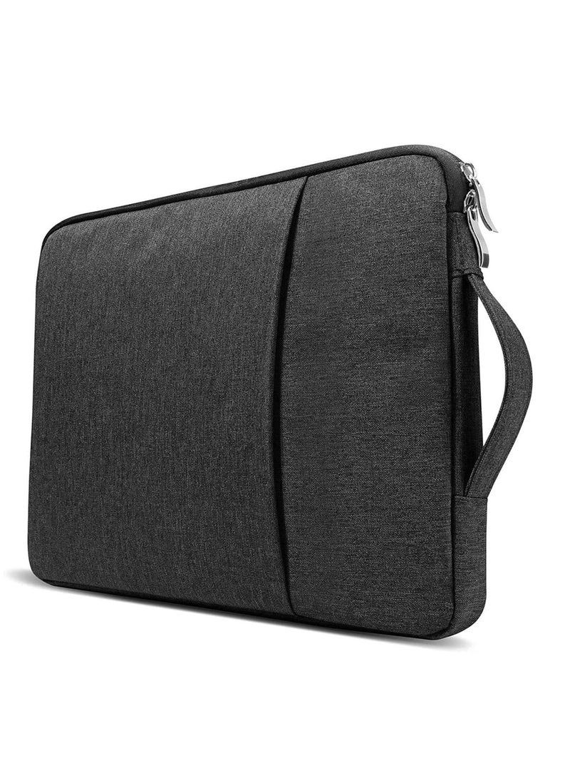 Laptop Sleeve Pouch Compatible with 2021 13.3 Inch MacBook Air Pro M2 M1 13 Inch  Notebook Waterproof Polyester MacBook  Bag with Handle Carrying Bag Black