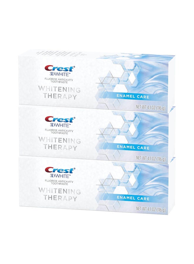 3D White Whitening Therapy Toothpaste - Enamel Care 75ml Pack of 3