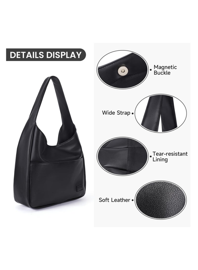 Faux Leather Tote Bag for Women, Elegant Shoulder Bag, Ideal for College, Work, Leather Handbag, Stylish Purse