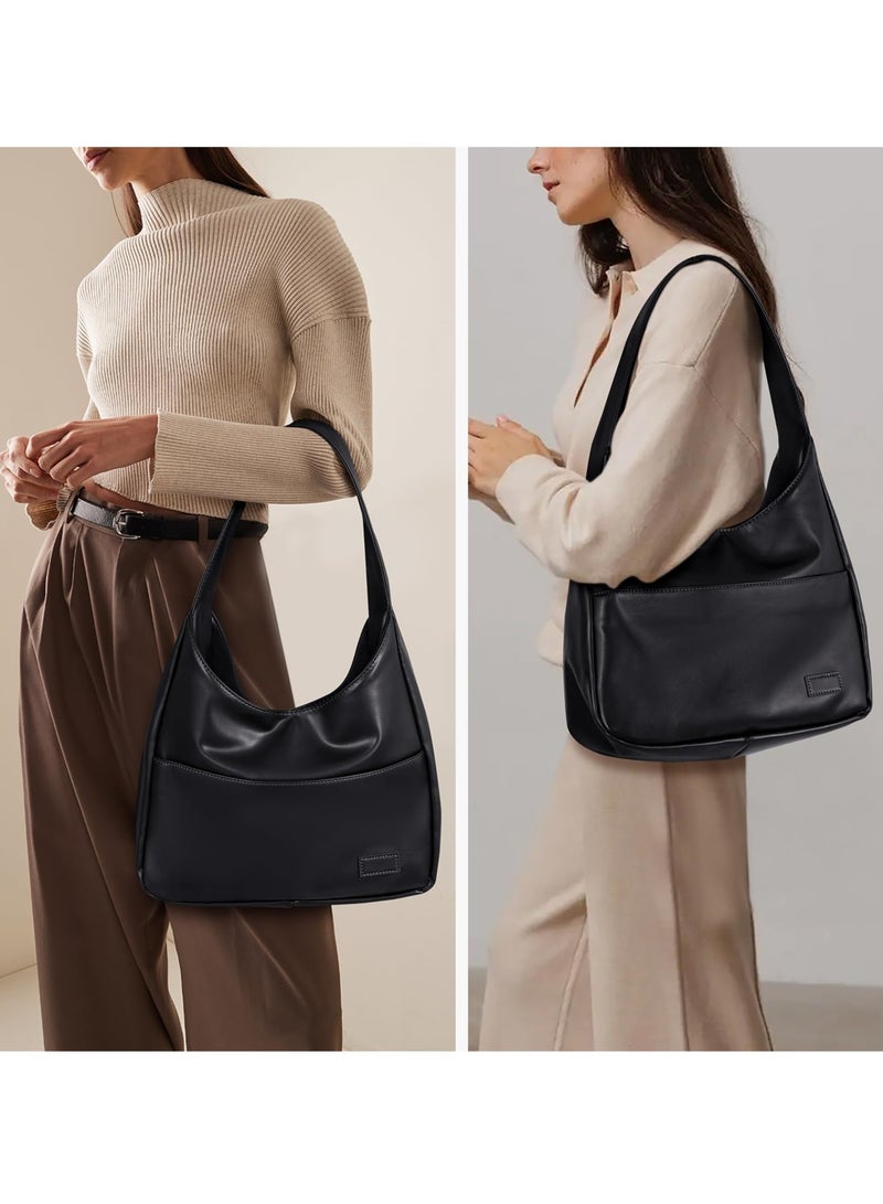 Faux Leather Tote Bag for Women, Elegant Shoulder Bag, Ideal for College, Work, Leather Handbag, Stylish Purse