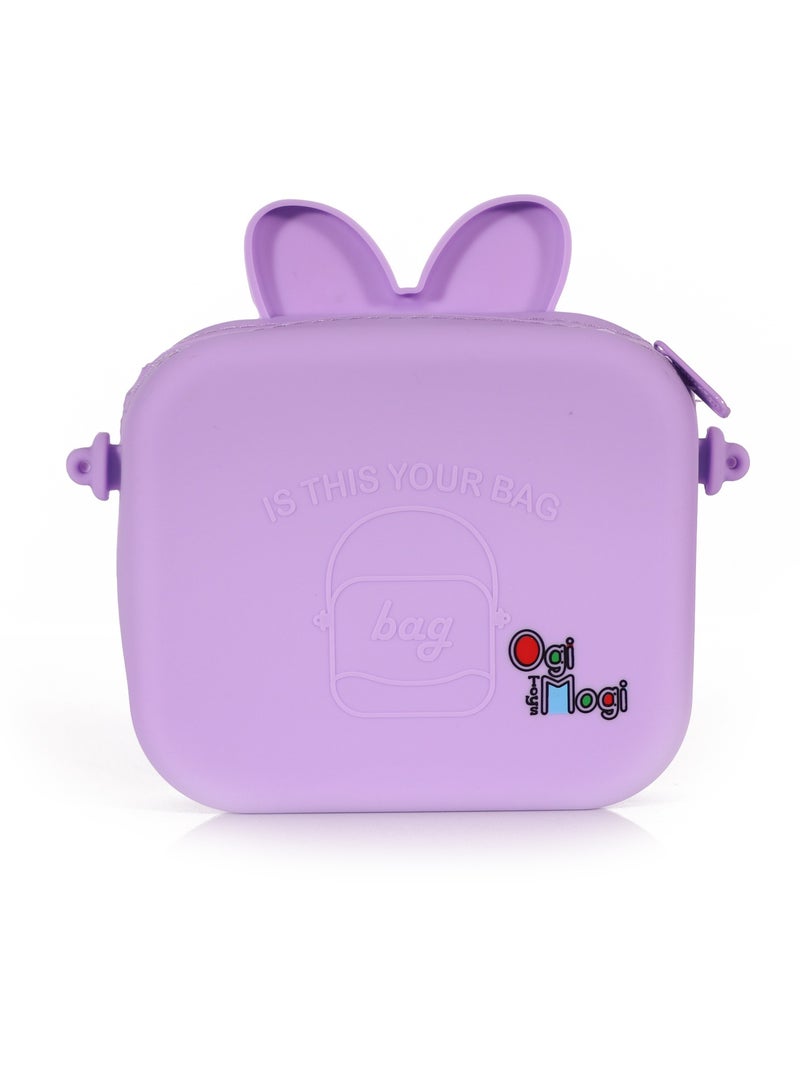 Ogi Mogi Toys Mini Silicone Fidget Bag with Adjustable Strap, Purple Duck