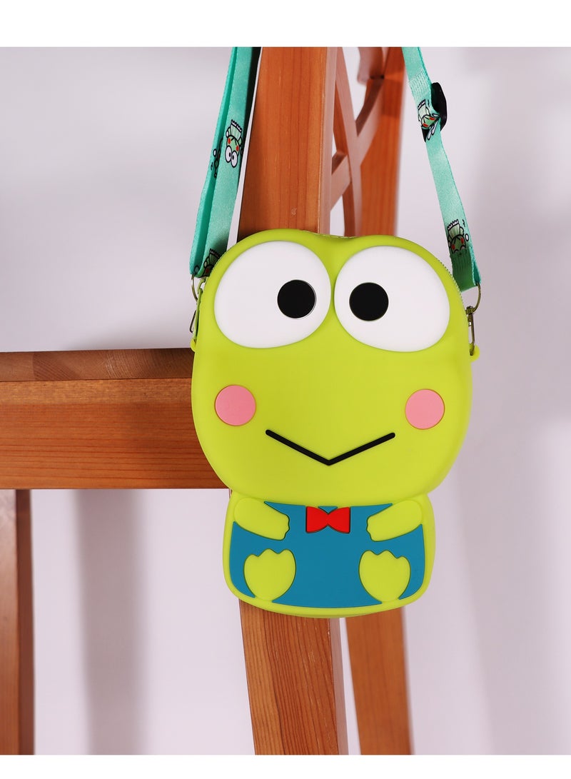 Ogi Mogi Toys Mini Silicone Fidget Bag with Adjustable Strap, Green Frog
