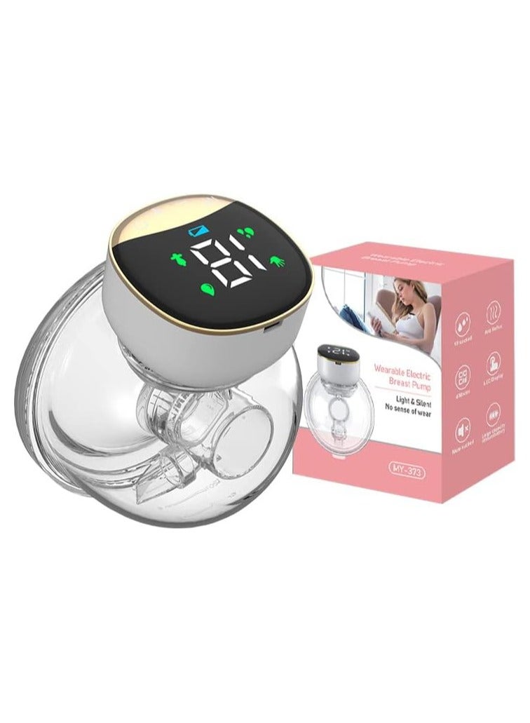 1pcs Type-C Charging Suction Large Wearable Silent Portable Painless Invisible Hands-Free Electric Breast Pump Suitable For Breast Milk Collection And Baby Feeding