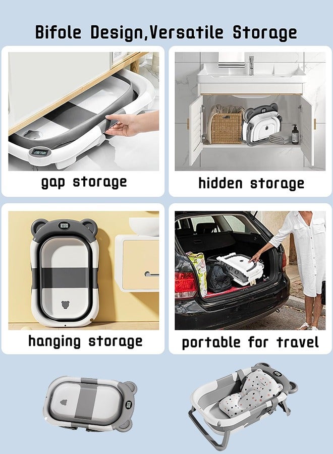 Collapsible Baby Bathtub Portable Travel Infant Tub