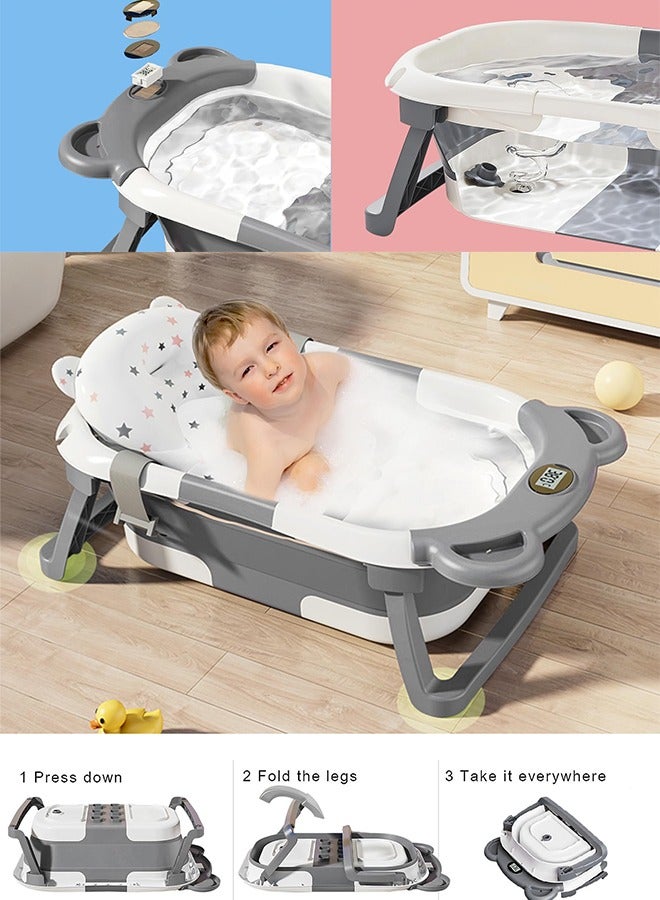 Collapsible Baby Bathtub Portable Travel Infant Tub