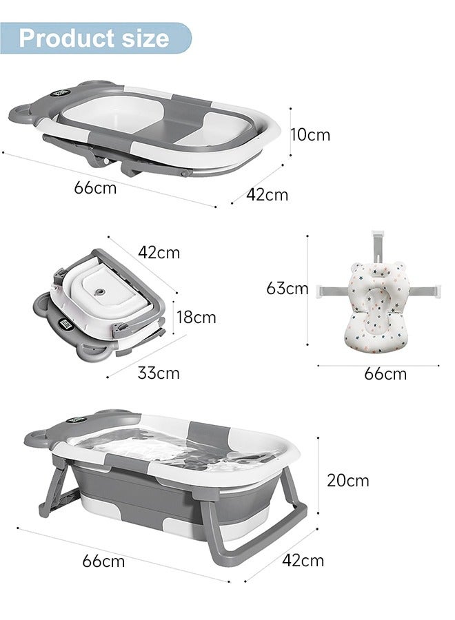 Collapsible Baby Bathtub Portable Travel Infant Tub