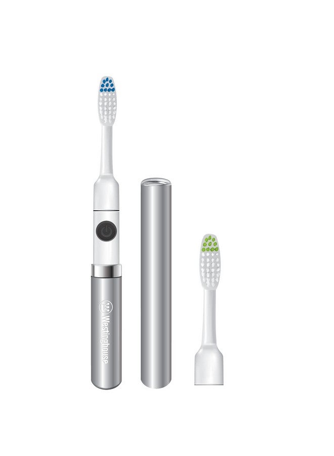 Travel Electric Toothbrush With 2 Brush Heads Sonic Toothbrush Battery Powered Deep Clean Stain & Plaque Removal Electric Toothbrush For Adults And Kids