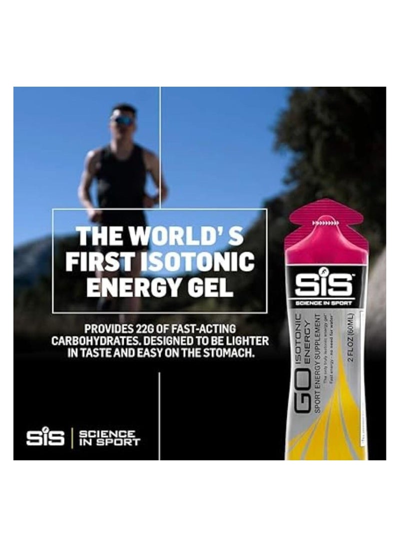GO Isotonic Energyworld first isotonic energy gel,trusted quality since 1992 natural flavours low sugar, Orange  flavours gels