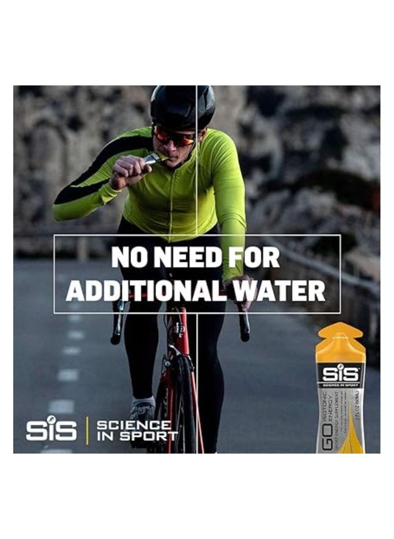 GO Isotonic Energyworld first isotonic energy gel,trusted quality since 1992 natural flavours low sugar, Orange  flavours gels