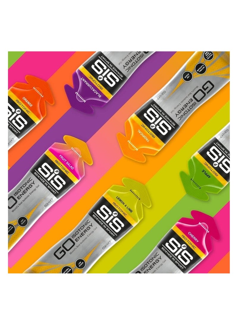 GO Isotonic Energyworld first isotonic energy gel,trusted quality since 1992 natural flavours low sugar, Orange  flavours gels