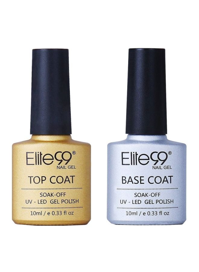 2-Piece Top Coat Nail Gel Gold/Blue