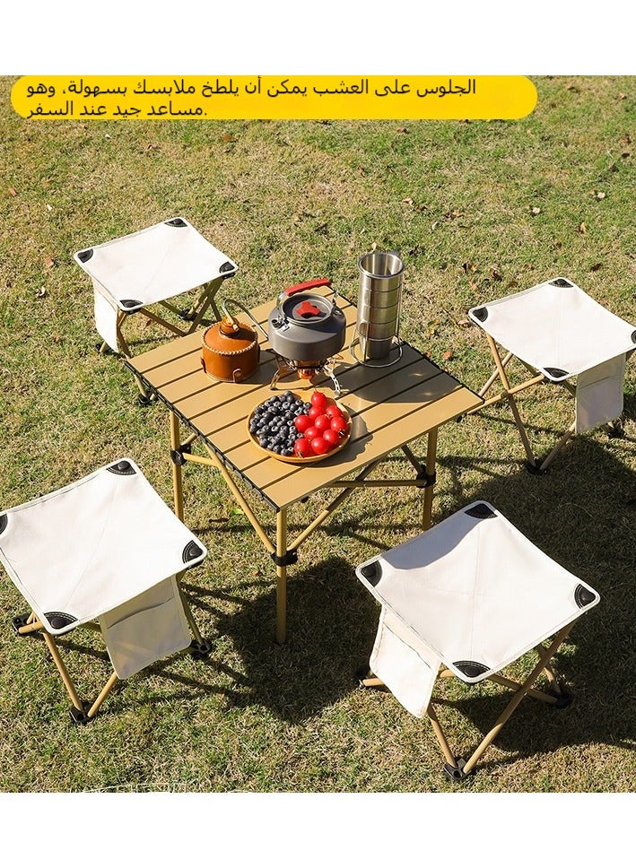 Portable Outdoor Camping Chair - Compact and Comfortable Backpacking Folding Chair for Hiking, Fishing, Beach, and Picnic
