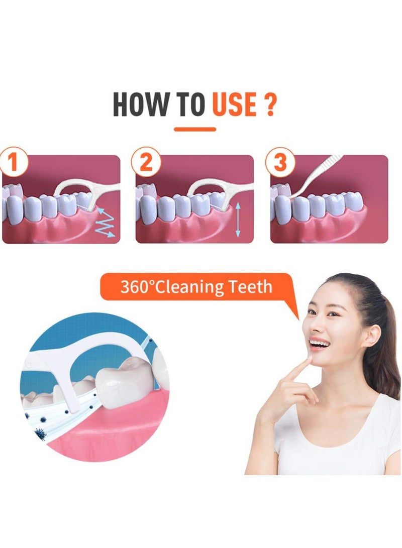 Dental Floss, Triple Clean Advanced Clean Dental Floss Stick, Tooth Picks, Floss Picks, Keeps Your Mouth Fresh and Clean (300 Picks)
